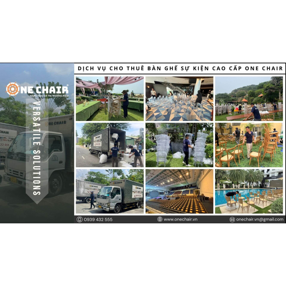 Cho Thuê Bàn Ghế Sự Kiện Cao Cấp Tại Tỉnh Đắk Lắk - ONE CHAIR Giải Pháp Setup Không Gian Sự Kiện Chuyên Nghiệp