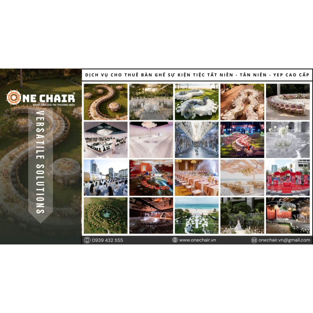 Dịch Vụ Cho Thuê Bàn Ghế Sự Kiện Tiệc Tất Niên – Tân Niên, Year End Party Cao Cấp | ONE CHAIR
