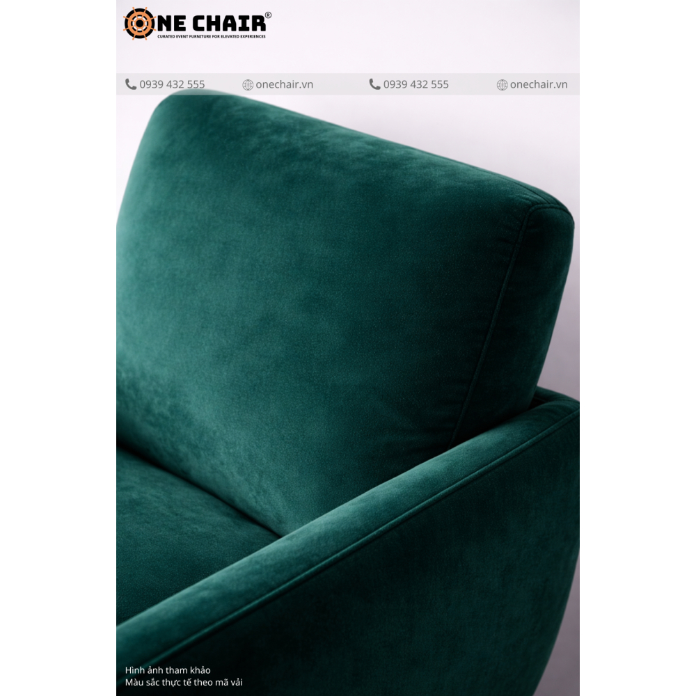 Sofa Đơn Armchair Xanh Emerald – Jewel Green Cho Không Gian Sự Kiện Cao Cấp
