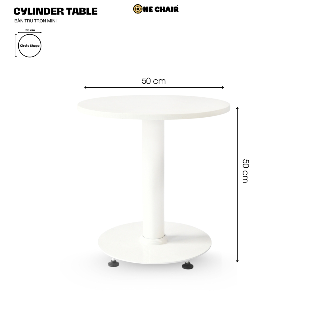 Bàn Bar Sự Kiện Sang Trọng / CYLINDER TABLE – Bàn Trụ Tròn Trắng Tối Giản