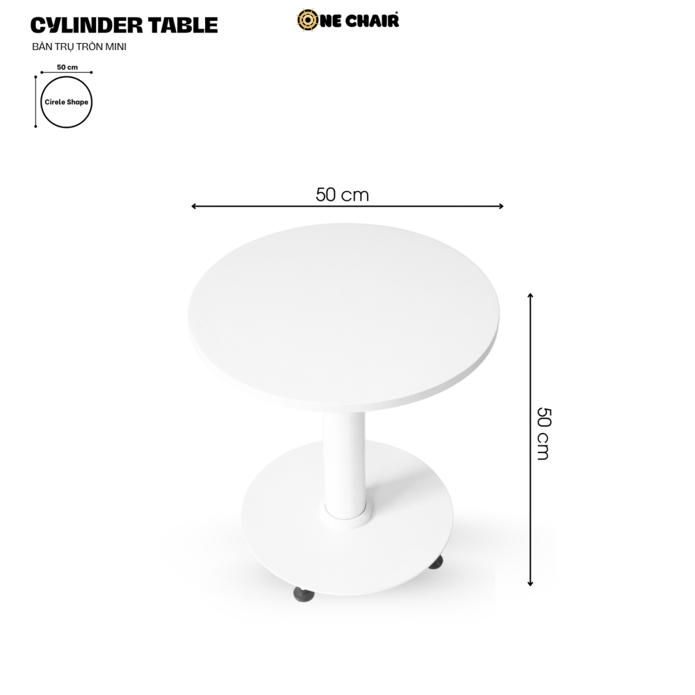 Bàn Bar Sự Kiện Sang Trọng / CYLINDER TABLE – Bàn Trụ Tròn Trắng Tối Giản
