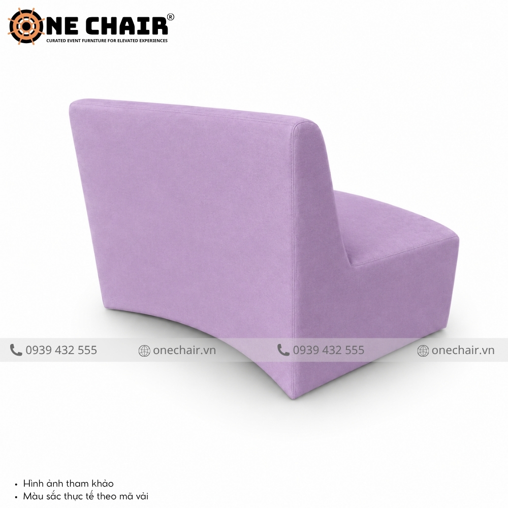 Sofa Cong Modular Wave Lavender – Vẻ Đẹp Dịu Dàng Cho Không Gian Tiệc Cưới | ONE CHAIR