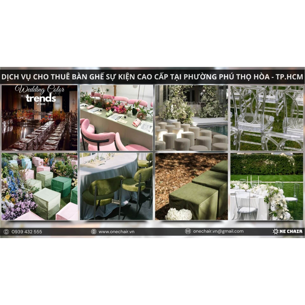 Dịch Vụ Cho Thuê Bàn Ghế Sự Kiện Cao Cấp Phường Phú Thọ Hòa, Quận Tân Phú, TP.HCM | One Chair Giải Pháp Cho Không Gian Sự Kiện Trọn Vẹn
