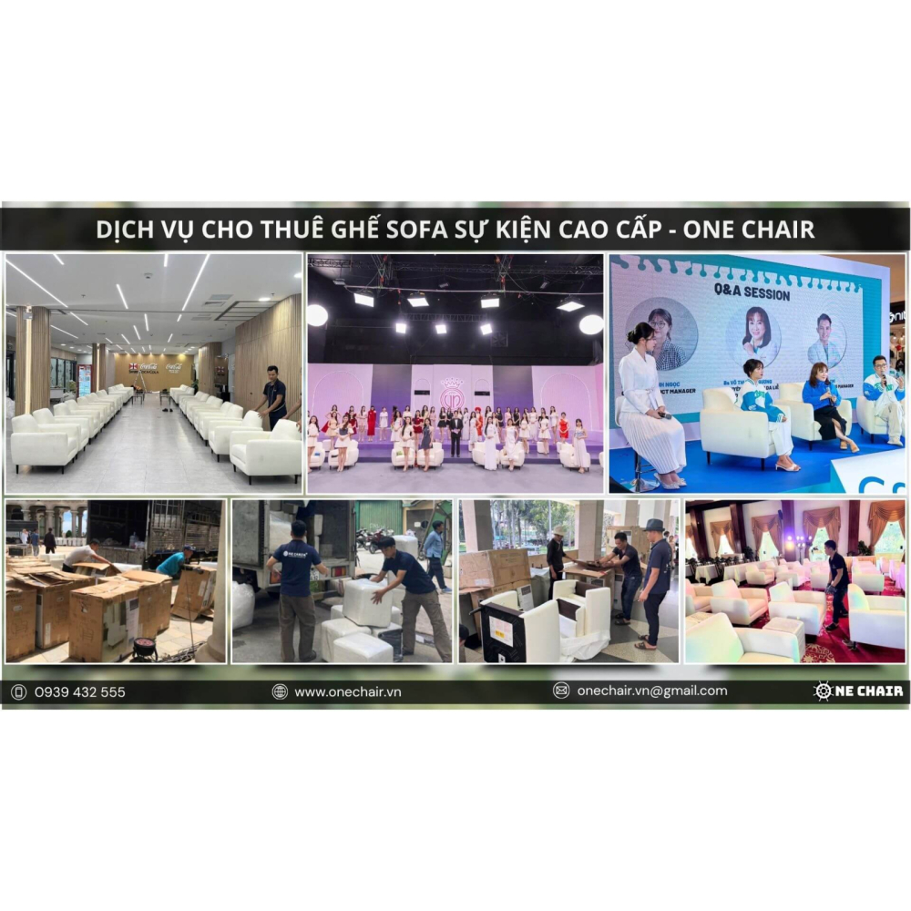 Case Study Sofa Sự Kiện Sang Trọng, Hiện Đại Cùng ONE CHAIR - Những Setup Sofa Sự Kiện Ấn Tượng 2024–2025