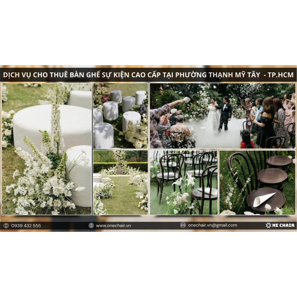 Dịch Vụ Cho Thuê Bàn Ghế Sự Kiện Cao Cấp Tại Phường Thạnh Mỹ Tây - Nâng Tầm Đẳng Cấp Sự Kiện Cùng One Chair