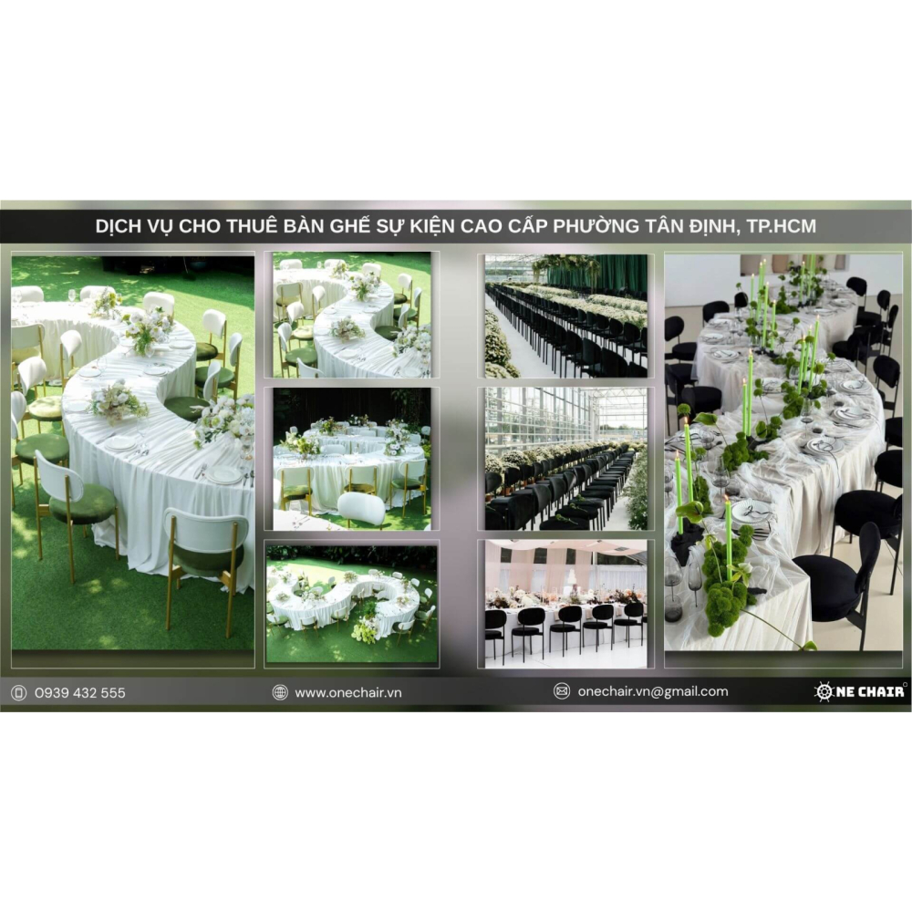 Dịch vụ cho thuê bàn ghế sự kiện cao cấp Phường Tân Định, TP.HCM