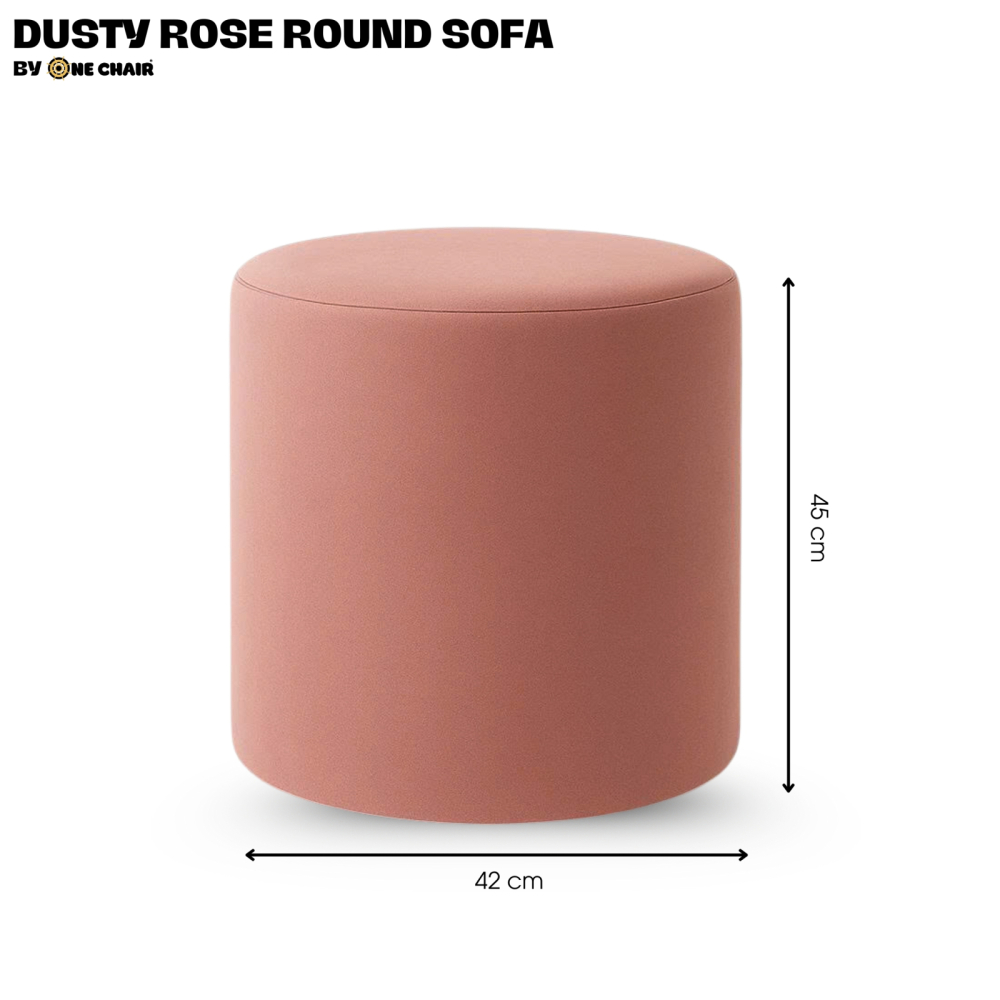 SOFA ĐÔN TRÒN MÀU DUSTY ROSE – NHẸ NHÀNG LÃNG MẠN