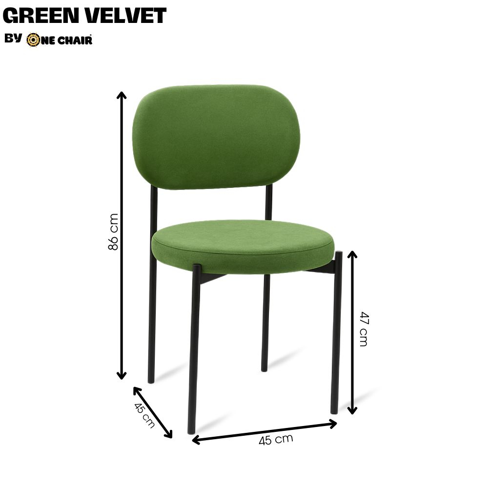 Velvet Xanh Lá – Khung Kim Loại Đen | Ghế Sofa Mini Hiện Đại & Cá Tính