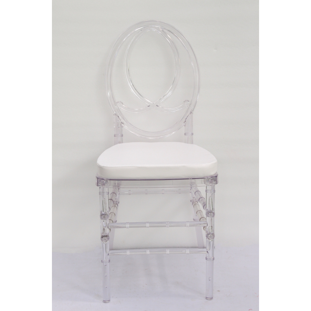 Ghế pha lê trong suốt chiavari phoenix sự kiện đám cưới