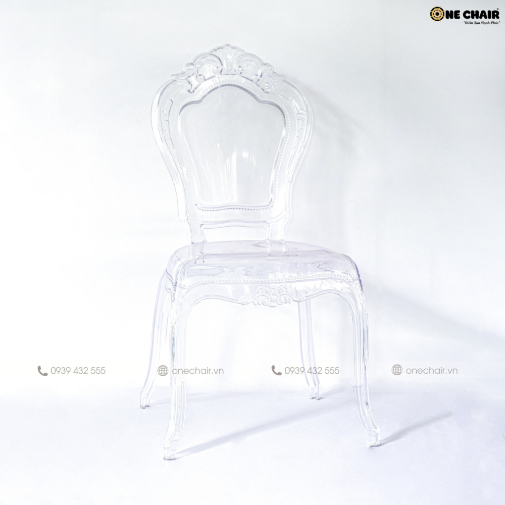 NEW - Queen Chair: Ghế Acrylic Lộng Lẫy Dành Cho Sự Kiện Tiệc Cưới Quý Phái