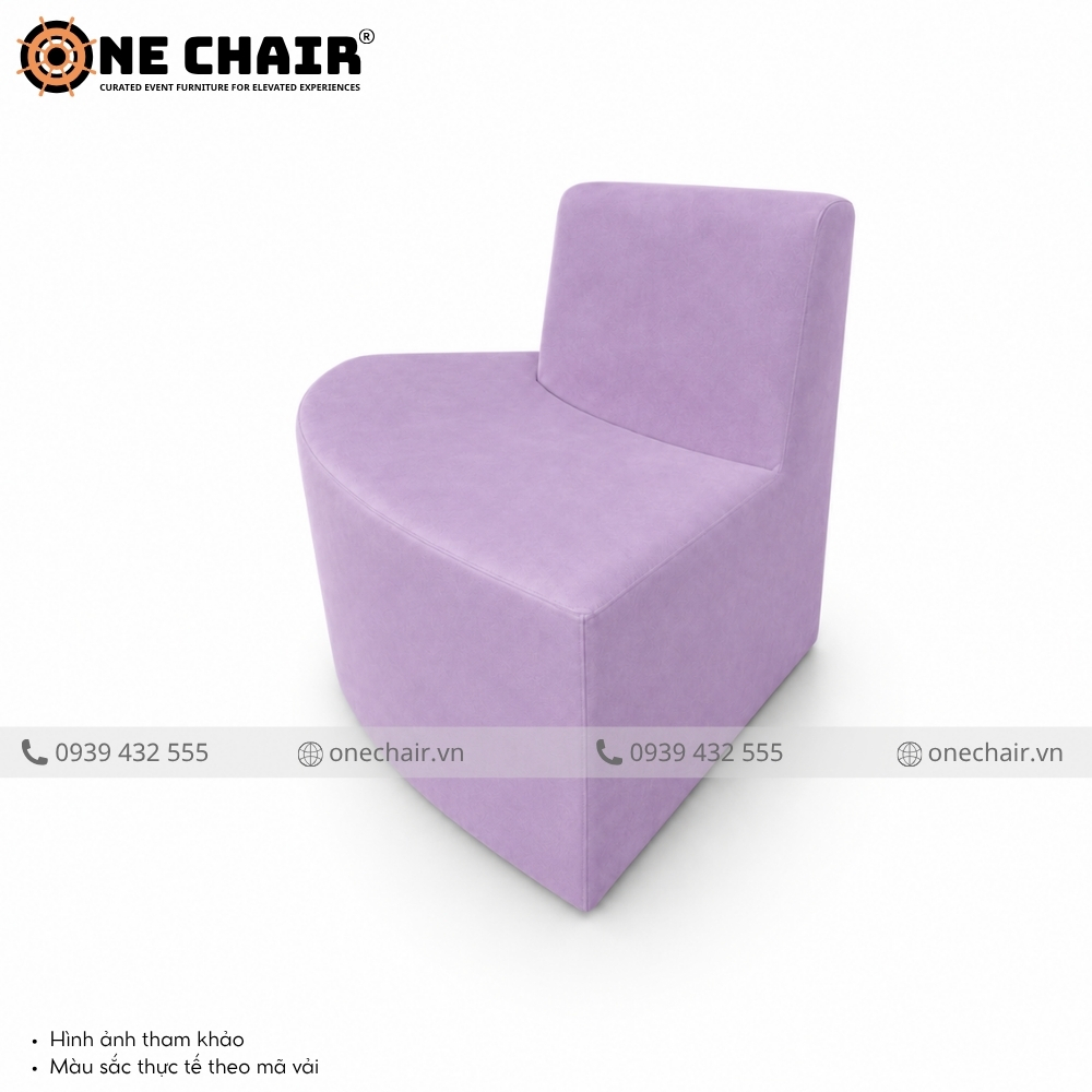 Sofa Cong Modular Wave Lavender – Vẻ Đẹp Dịu Dàng Cho Không Gian Tiệc Cưới | ONE CHAIR