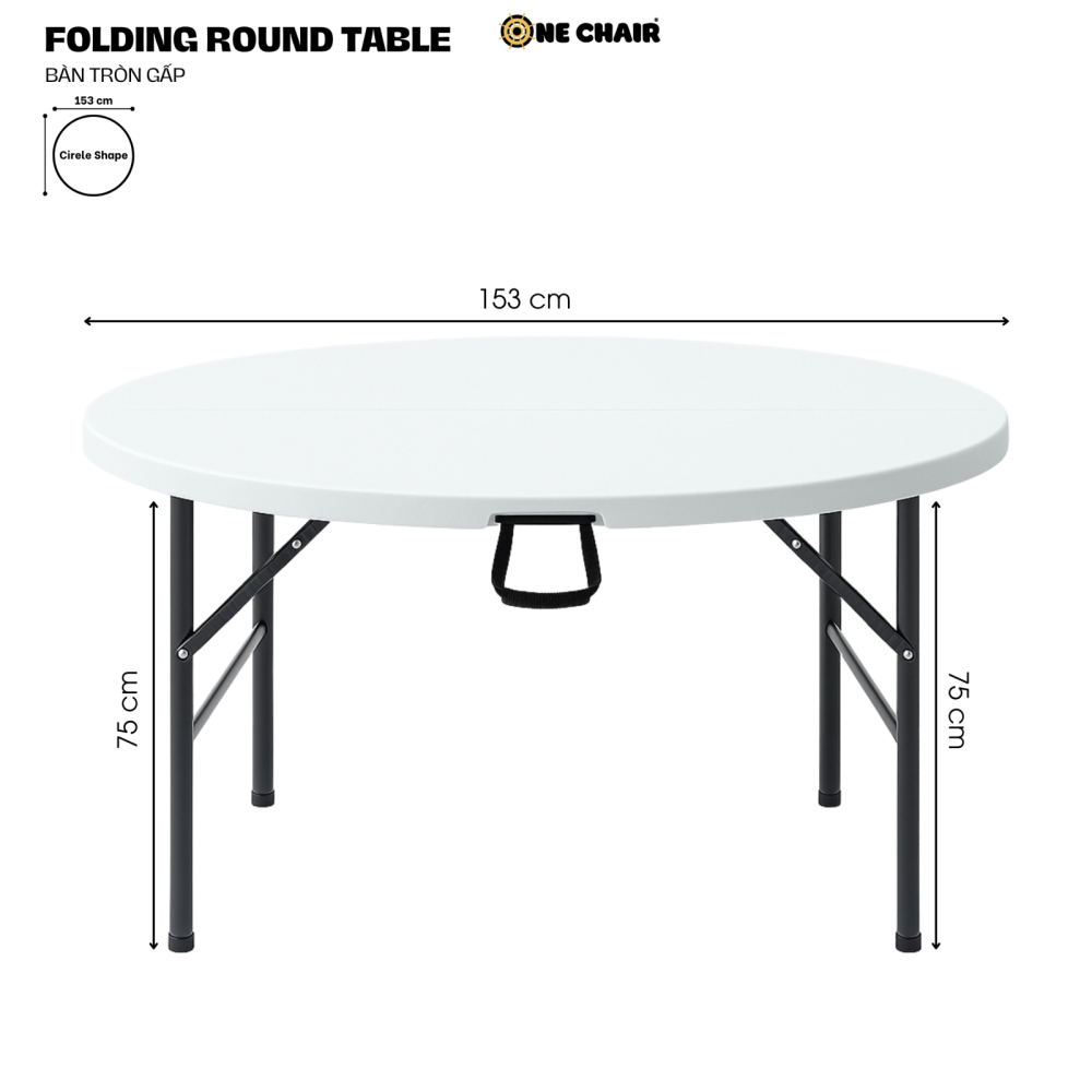 Bàn Sự Kiện Sang Trọng / Folding Round Table – Bàn Tròn Gấp