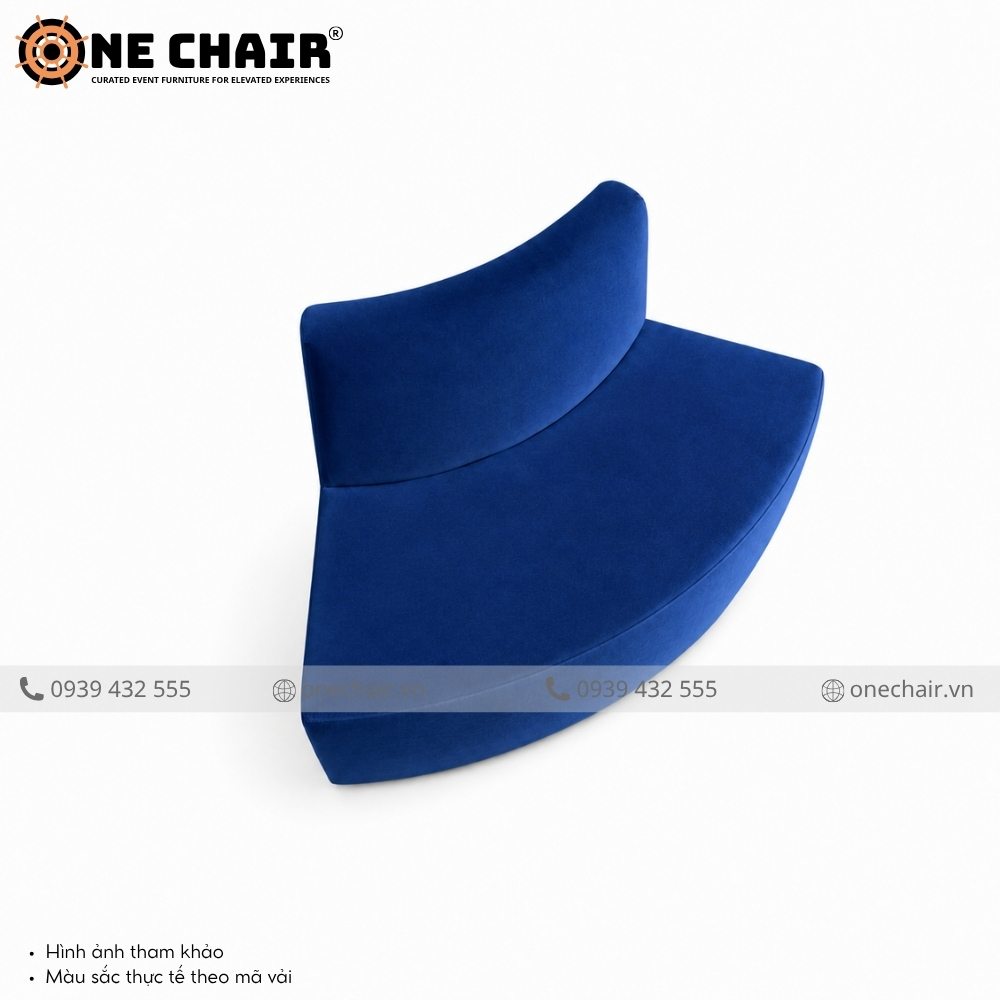 Sofa Cong Modular Wave Cobalt – Sắc Xanh Điện Táo Bạo Cho Không Gian Sự Kiện | ONE CHAIR
