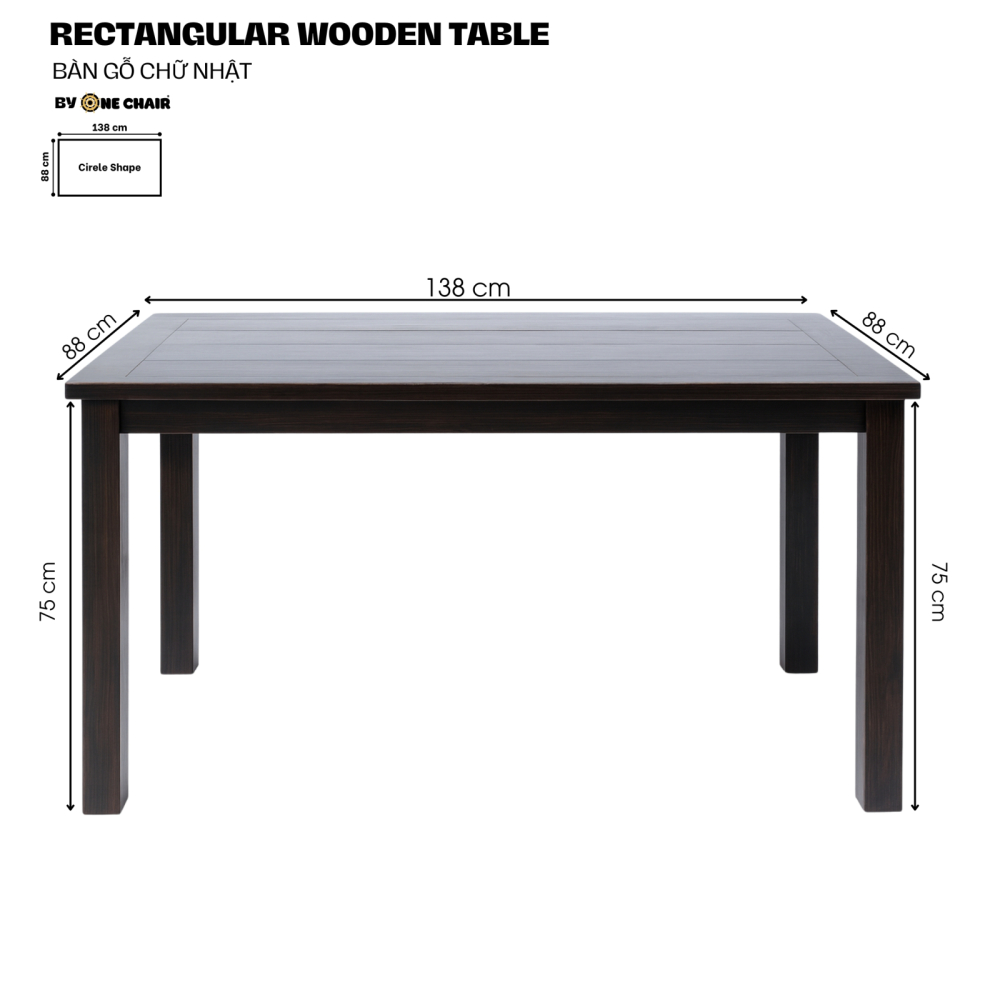 Bàn Dài IBM Sự Kiện Sang Trọng / Rectangular Wooden Table – Bàn Gỗ Chữ Nhật