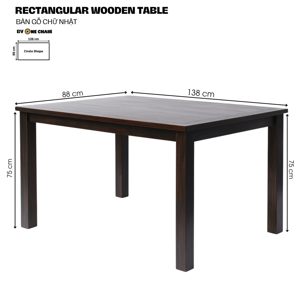 Bàn Dài IBM Sự Kiện Sang Trọng / Rectangular Wooden Table – Bàn Gỗ Chữ Nhật