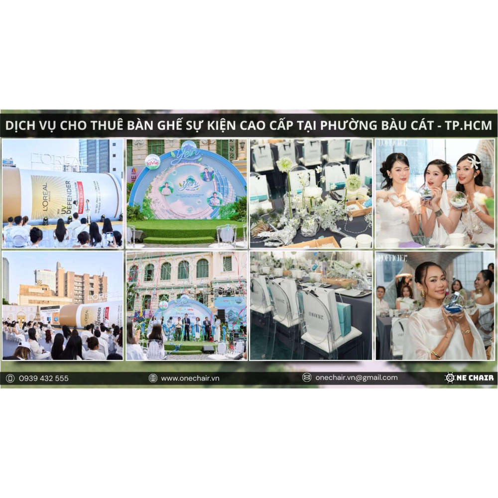 Dịch Vụ Cho Thuê Bàn Ghế Sự Kiện Cao Cấp Phường Bàu Cát, TPHCM | One Chair Mảnh Ghép Nghệ Thuật Hoàn Hảo