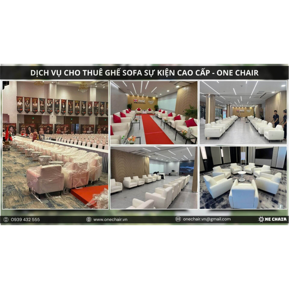 Case Study Sofa Sự Kiện Sang Trọng, Hiện Đại Cùng ONE CHAIR - Những Setup Sofa Sự Kiện Ấn Tượng 2024–2025