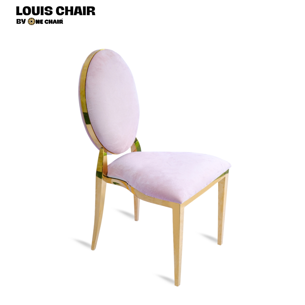 GHẾ SỰ KIỆN CAO CẤP | LOUIS CHAIR NỆM HỒNG PASTEL – NGỌT NGÀO, THANH LỊCH, LÃNG MẠN