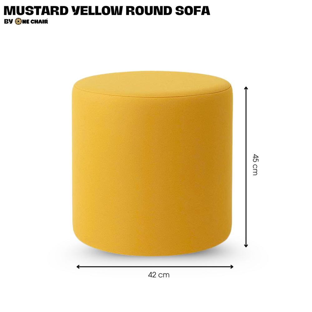 SOFA ĐÔN TRÒN MÀU VÀNG MUSTARD – RỰC RỠ NĂNG ĐỘNG