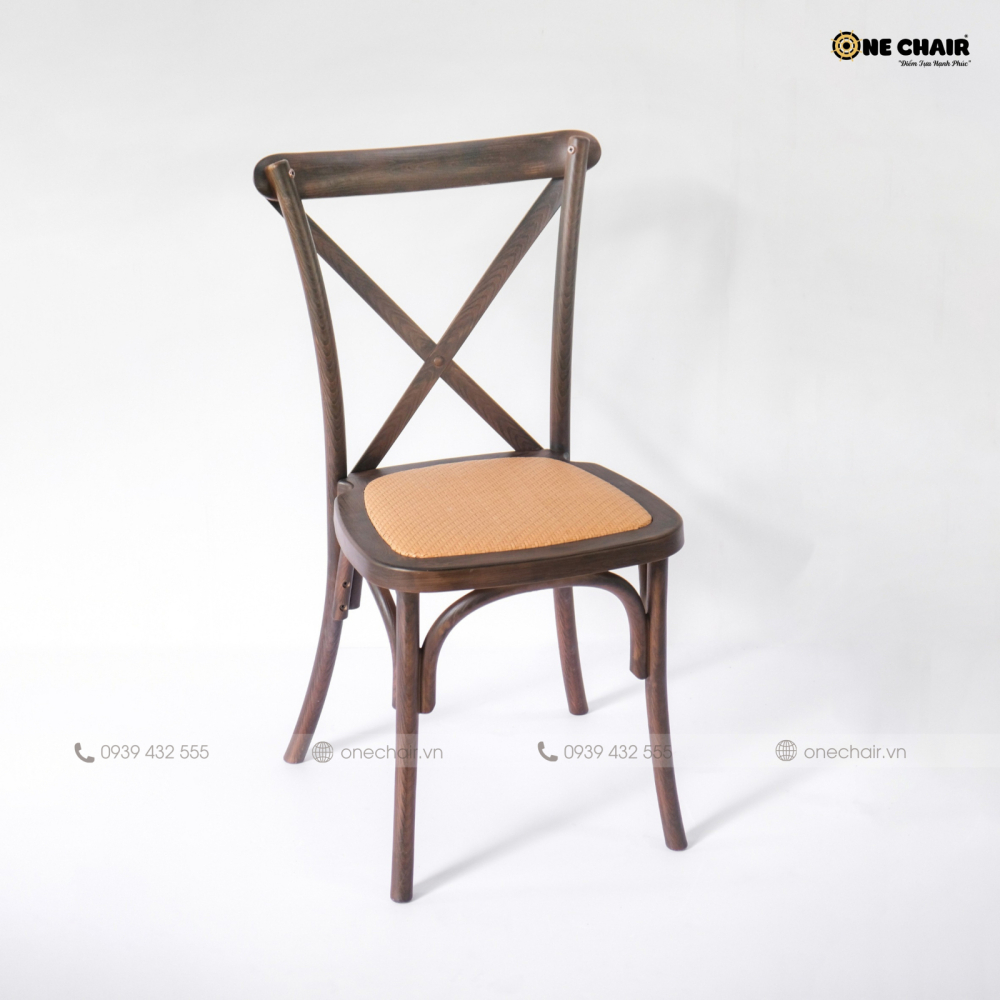 Croosback chair, ghế chéo lưng cổ điển lãng mạn