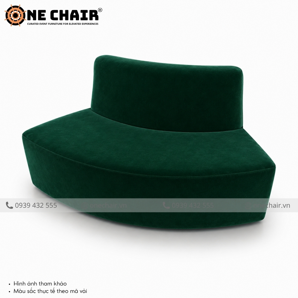 Sofa Cong Modular Wave Emerald – Điểm Nhấn Nghệ Thuật Hot Trend | ONE CHAIR