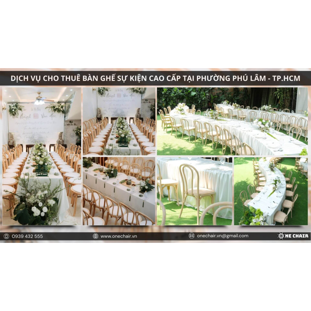 Dịch Vụ Cho Thuê Bàn Ghế Sự Kiện Cao Cấp Tại Phường Phú Lâm, TP.HCM | ONE CHAIR