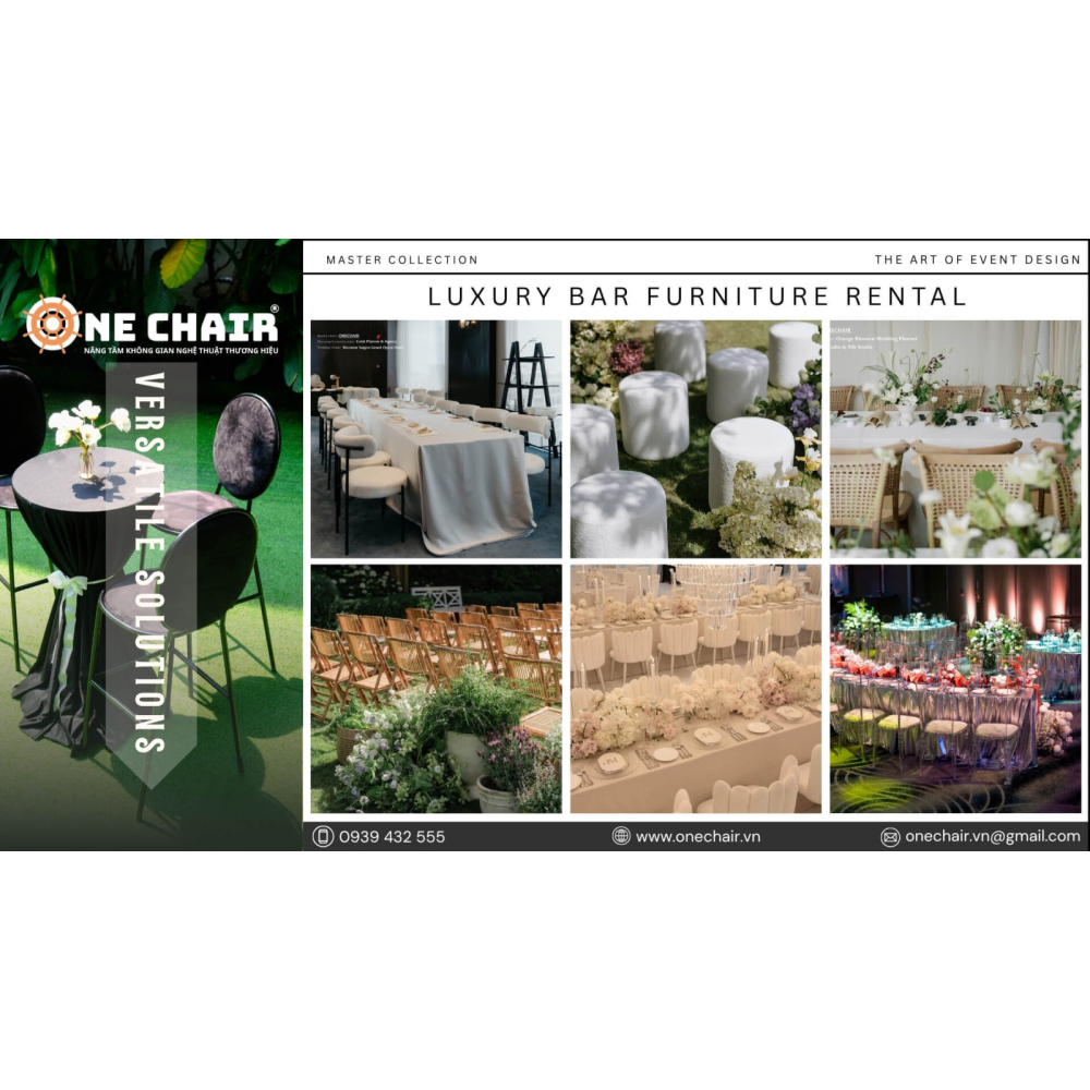Kinh Nghiệm Chọn & Setup Bàn Ghế BAR Cao Cấp Cho Từng Loại Hình Sự Kiện - Bí Quyết Từ ONE CHAIR