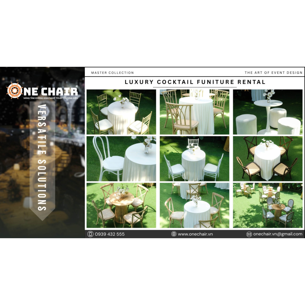  Dịch Vụ Cho Thuê Bàn Ghế Cocktail Cao Cấp Trọn Gói Tại TP.HCM | ONE CHAIR Nâng Tầm Không Gian Sự Kiện Chuyên Nghiệp