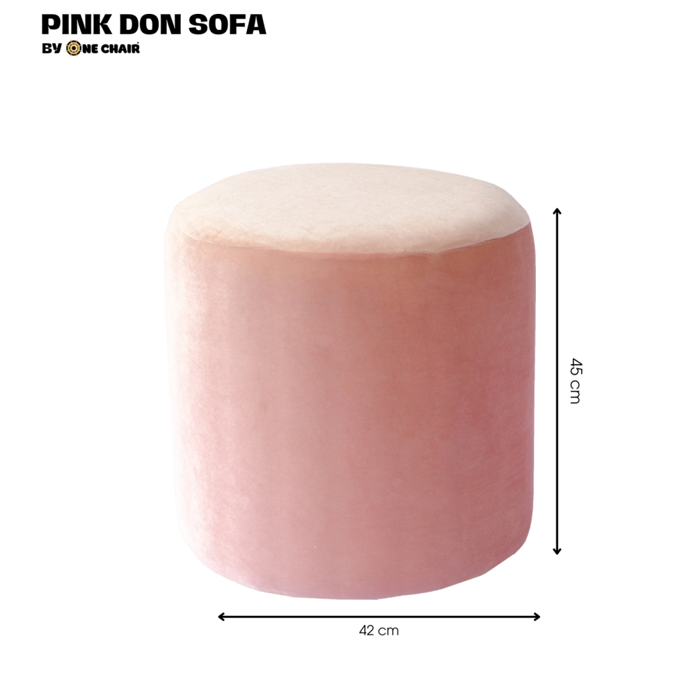 Ghế Sofa Đôn Tròn Nhung Hồng – Nổi Bật & Lãng Mạn Cho Tiệc Cưới & Sự Kiện