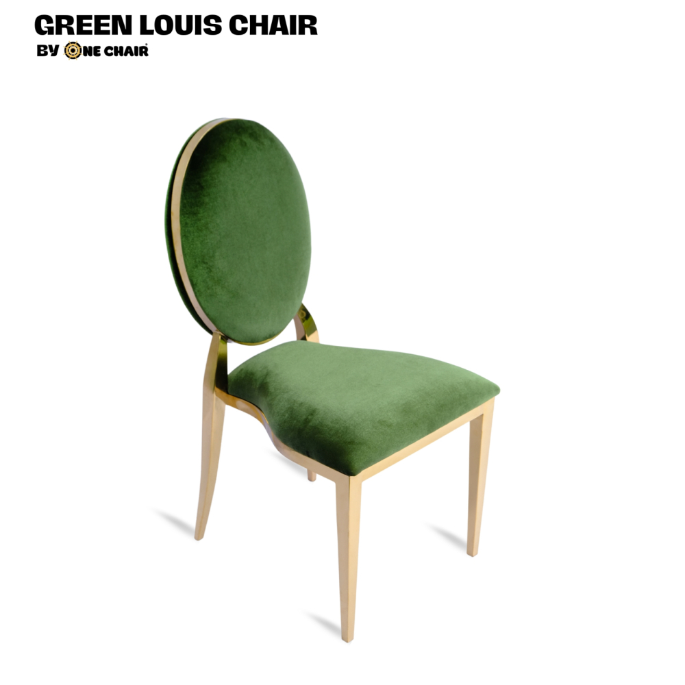 GHẾ SỰ KIỆN CAO CẤP | LOUIS CHAIR NỆM XANH RÊU – SANG TRỌNG, QUYỀN LỰC, THANH LỊCH