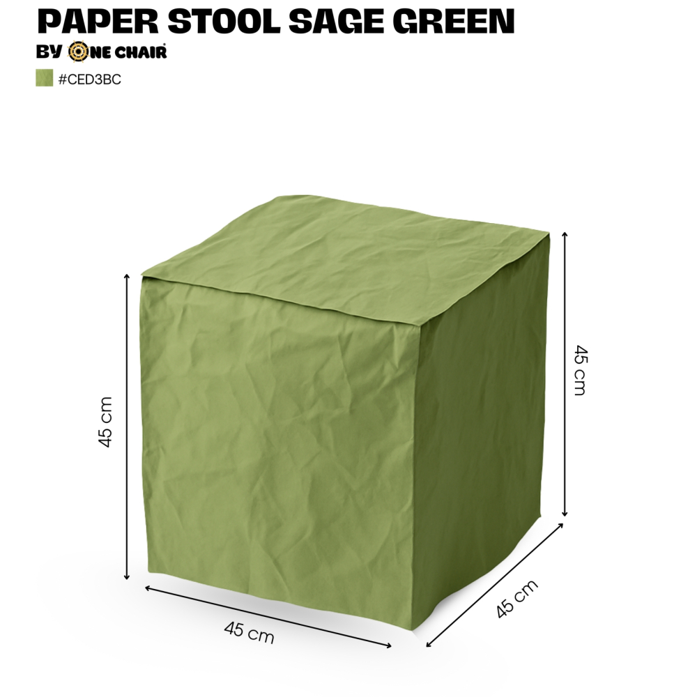 PAPER STOOL SAGE GREEN – SẮC XANH HIỆN ĐẠI | GHẾ GIẤY NGHỆ THUẬT