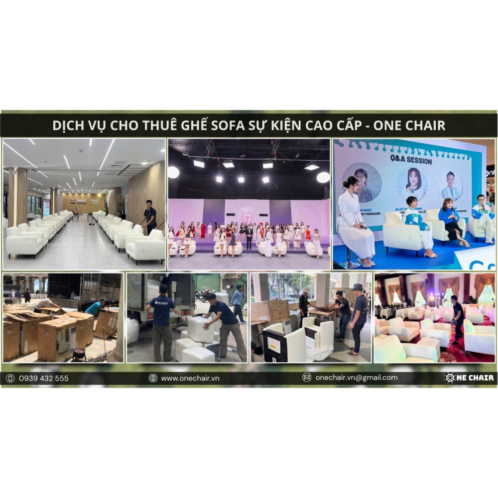 Nghệ Thuật Setup Sofa Sự Kiện Sang Trọng, Hiện Đại - Hành Trình ONE CHAIR Biến Concept Thành Hiện Thực