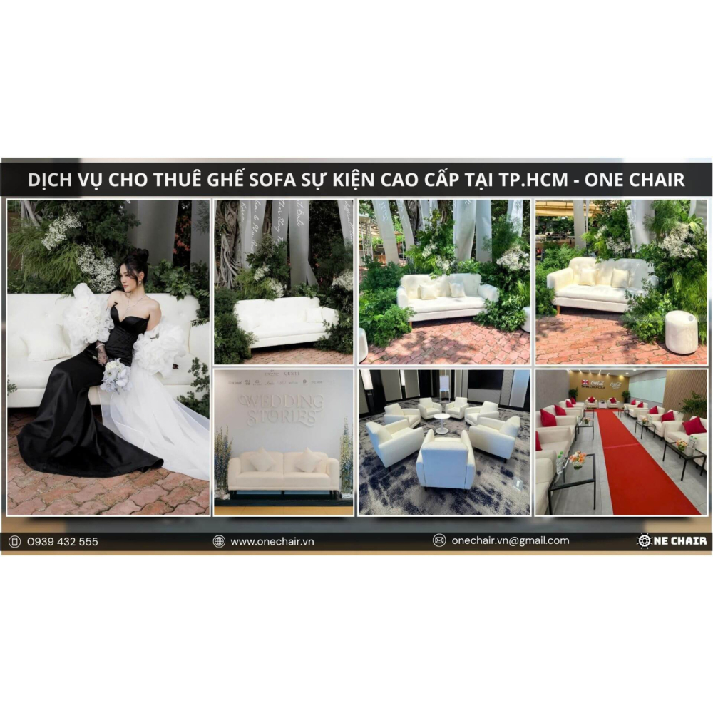 Dịch Vụ Cho Thuê Ghế Sofa Sự Kiện Hiện Đại, Sang Trọng Tại TP.HCM - ONE CHAIR 