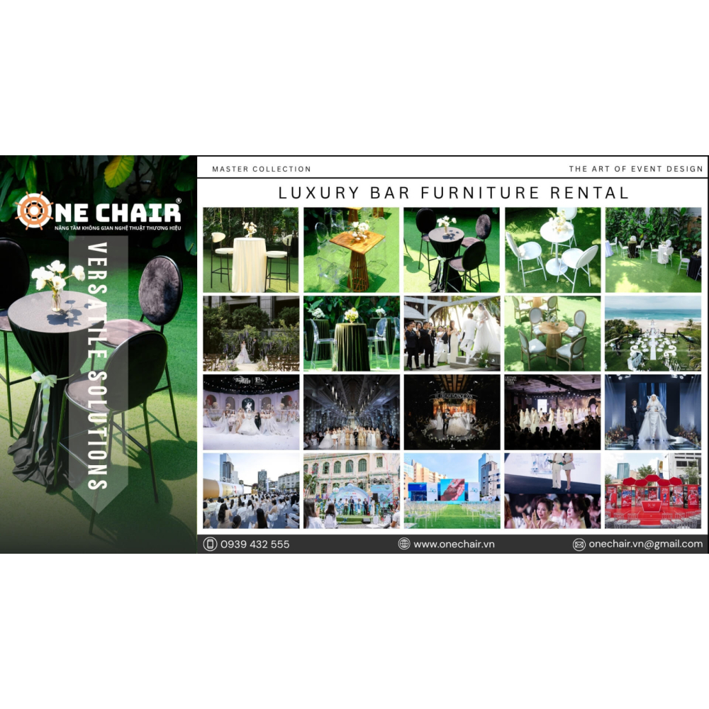 Kinh Nghiệm Chọn & Setup Bàn Ghế BAR Cao Cấp Cho Từng Loại Hình Sự Kiện - Bí Quyết Từ ONE CHAIR