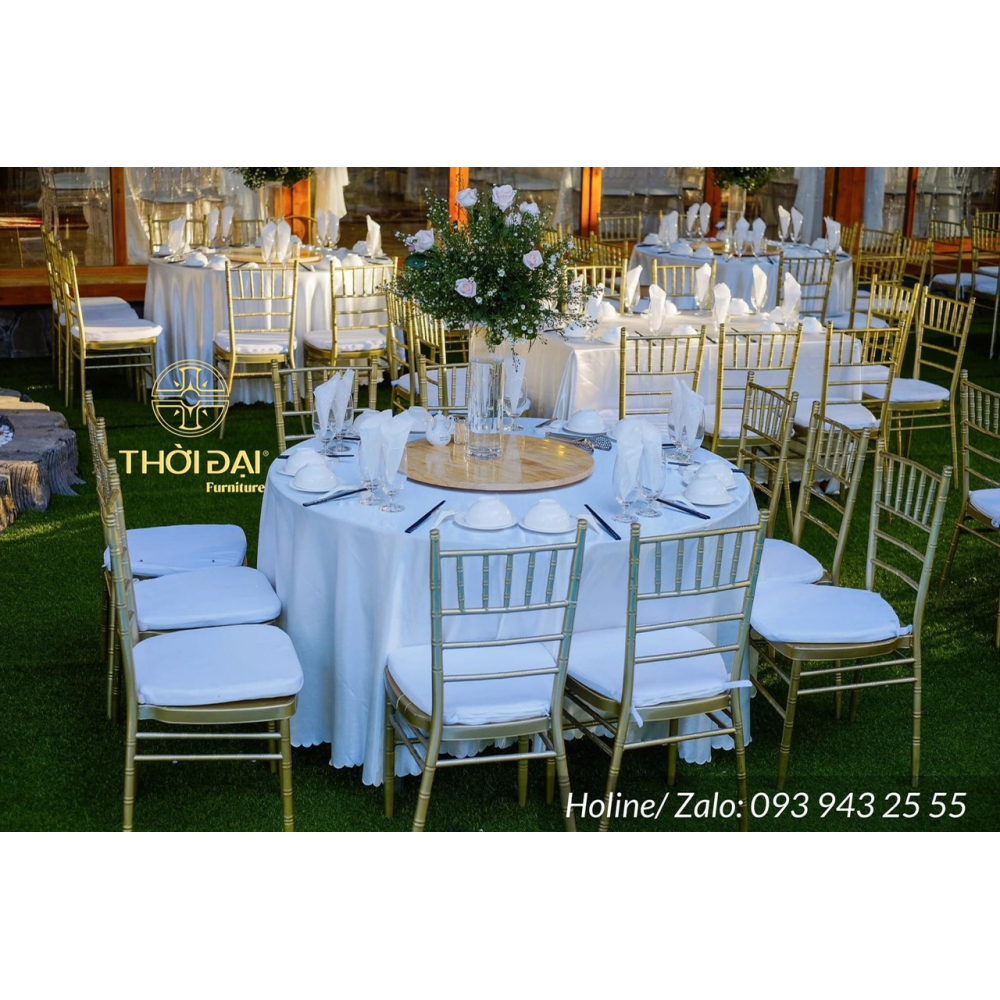 Cho thuê ghế chiavari tiffany sự kiện tiệc cưới phong cách châu âu hiện đại