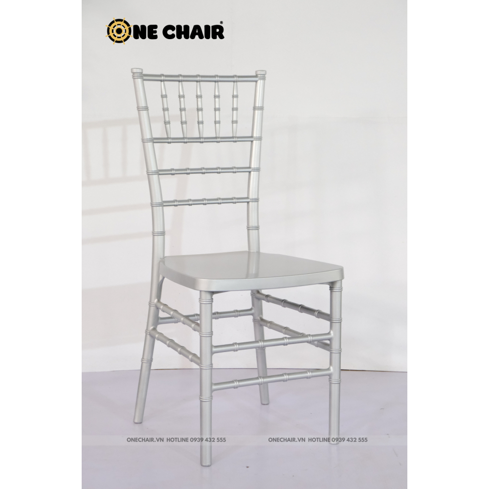 Ghế Chiavari Tiffany - Resin Màu Silver