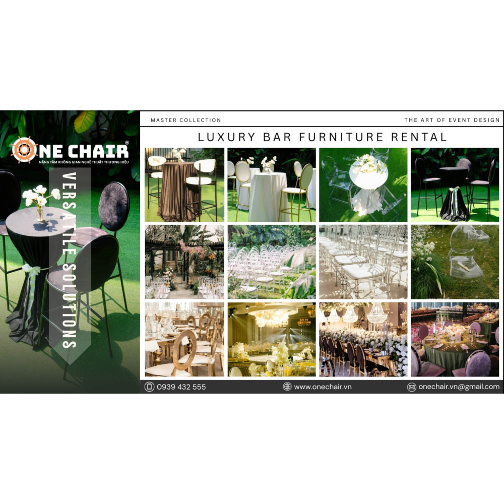 Kinh Nghiệm Chọn & Setup Bàn Ghế BAR Cao Cấp Cho Từng Loại Hình Sự Kiện - Bí Quyết Từ ONE CHAIR