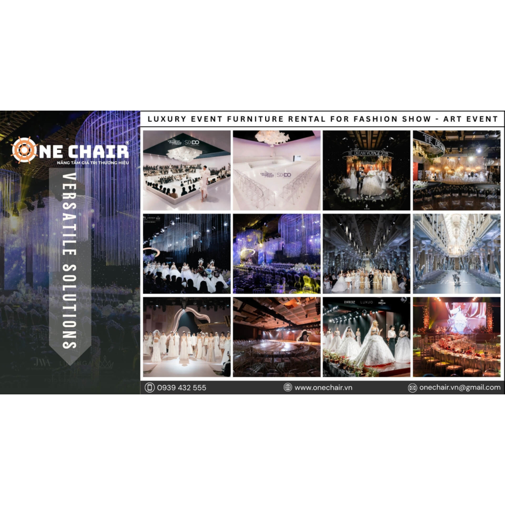 Dịch Vụ Cho Thuê Bàn Ghế Sự Kiện Cao Cấp Cho Các Sự Kiện Ngành Fashion Show & Art Event | ONE CHAIR Nâng Tầm Giá Trị Thương Hiệu