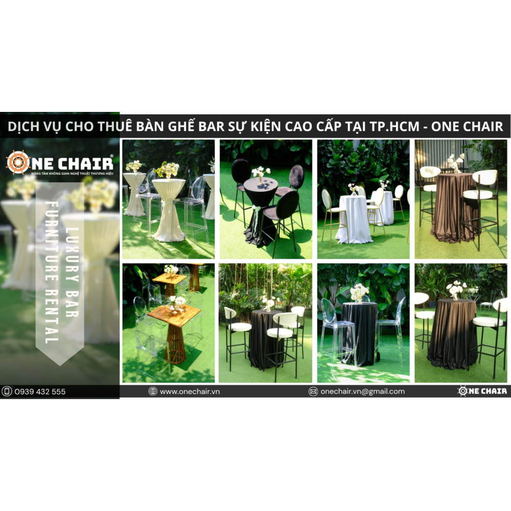 Cho Thuê Bàn Ghế BAR Sự Kiện Cao Cấp Tại TP.HCM | ONE CHAIR