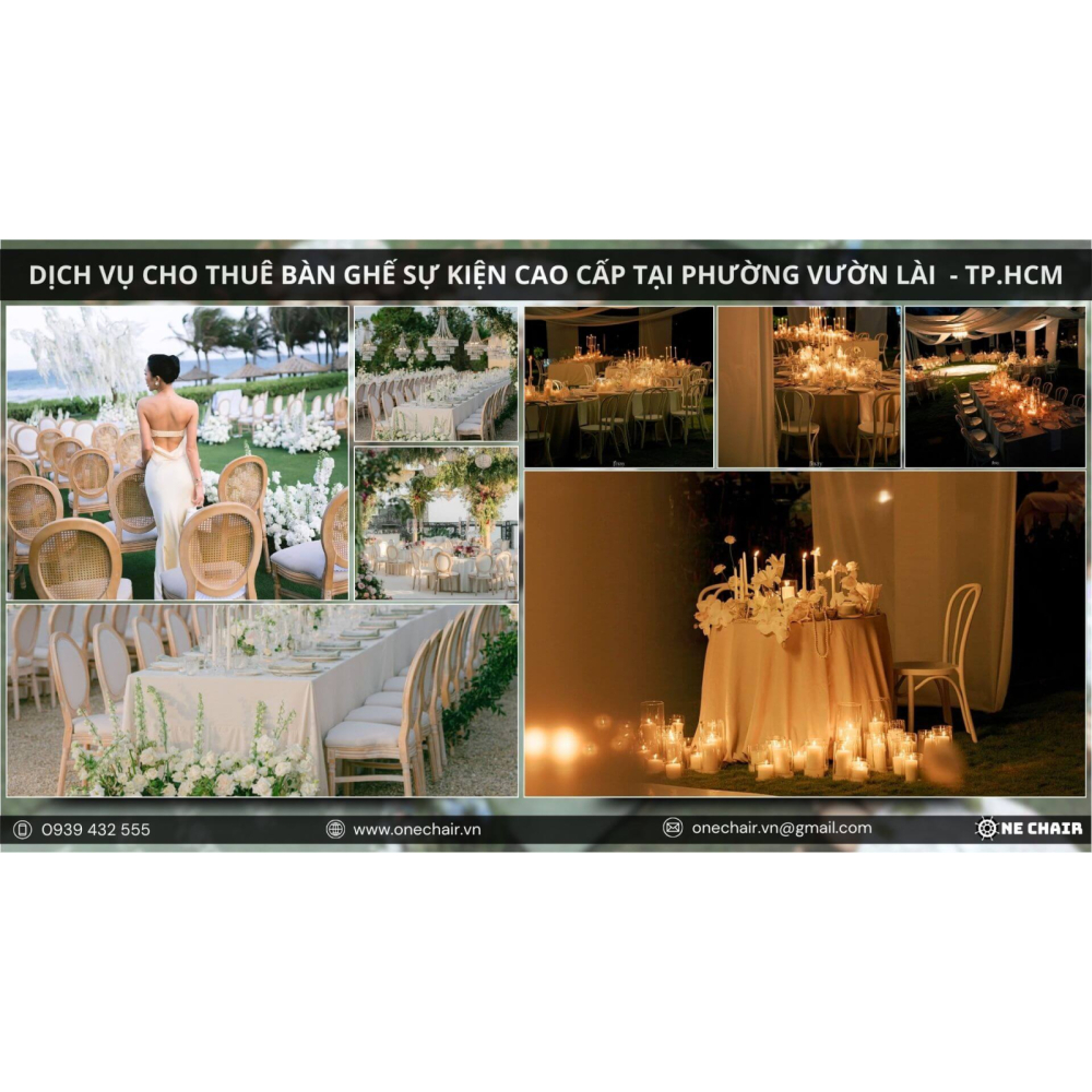 Dịch Vụ Cho Thuê Bàn Ghế Sự Kiện Cao Cấp Phường Vườn Lài, TP.HCM | One Chair Đơn Vị Tiên Phong Nội Thất Sự Kiện Cao Cấp