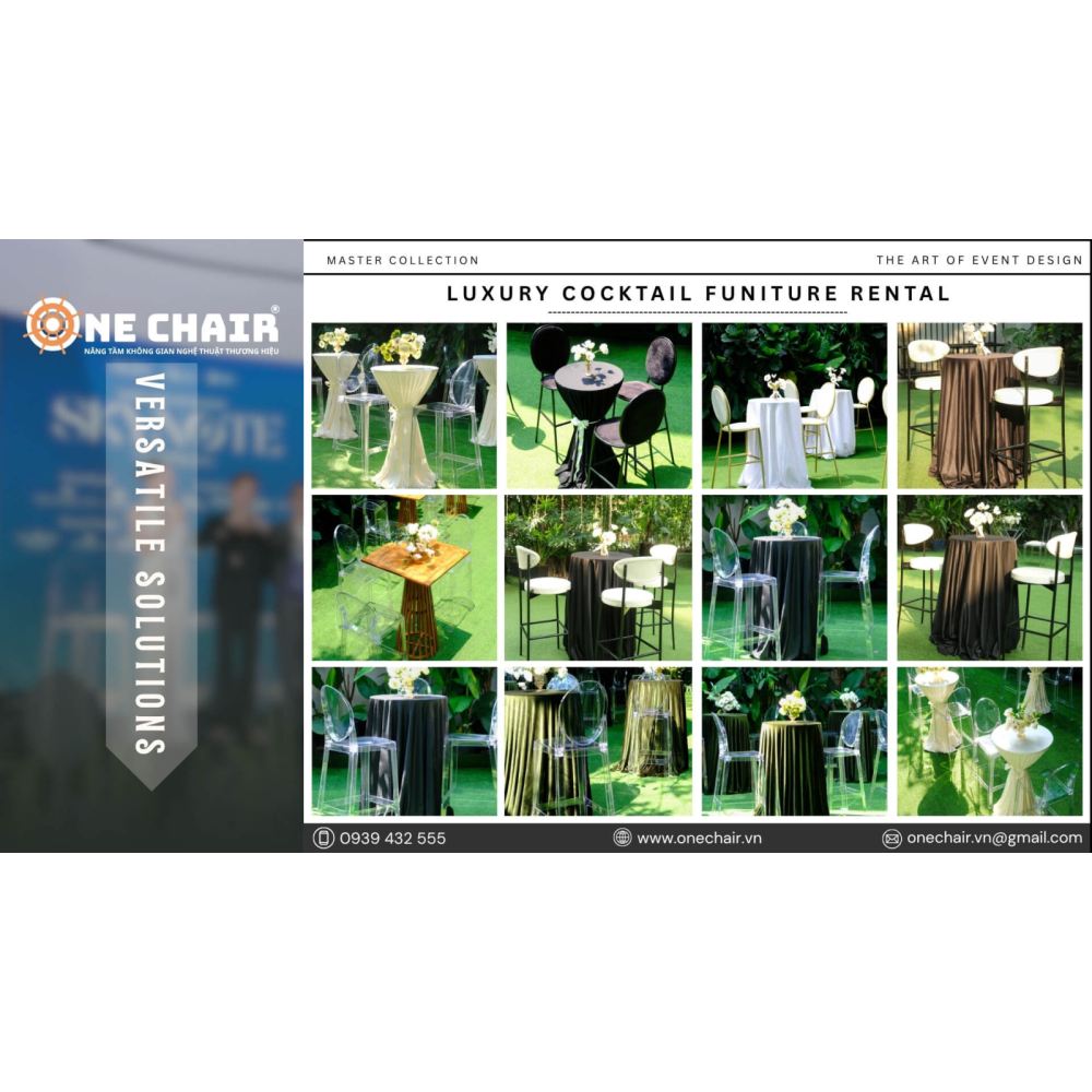  Top 5 Concept Bàn Ghế Cocktail Cao Cấp Tại TP.HCM - ONE CHAIR Nâng Tầm Không Gian Nghệ Thuật Thương Hiệu