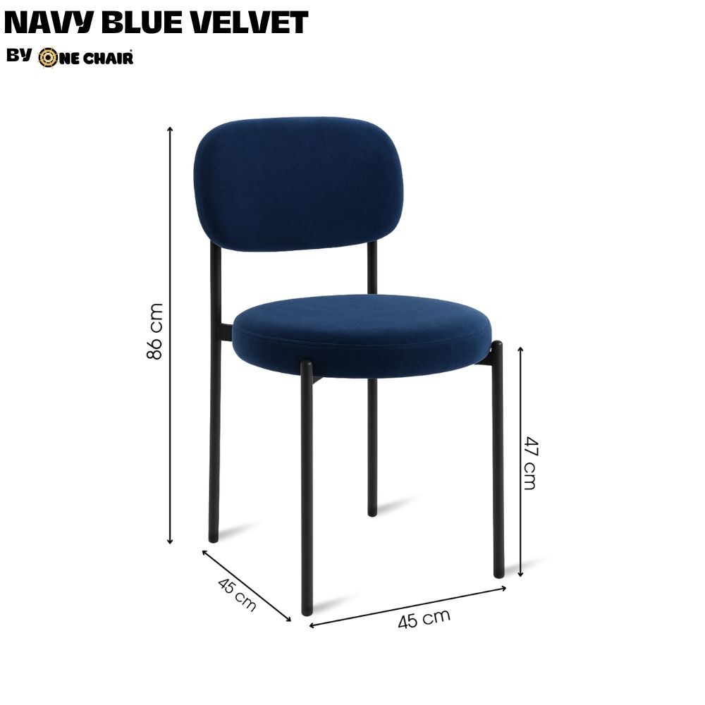 Velvet Xanh Navy – Khung Kim Loại Đen | Ghế Sofa Mini Sang Trọng & Đẳng Cấp