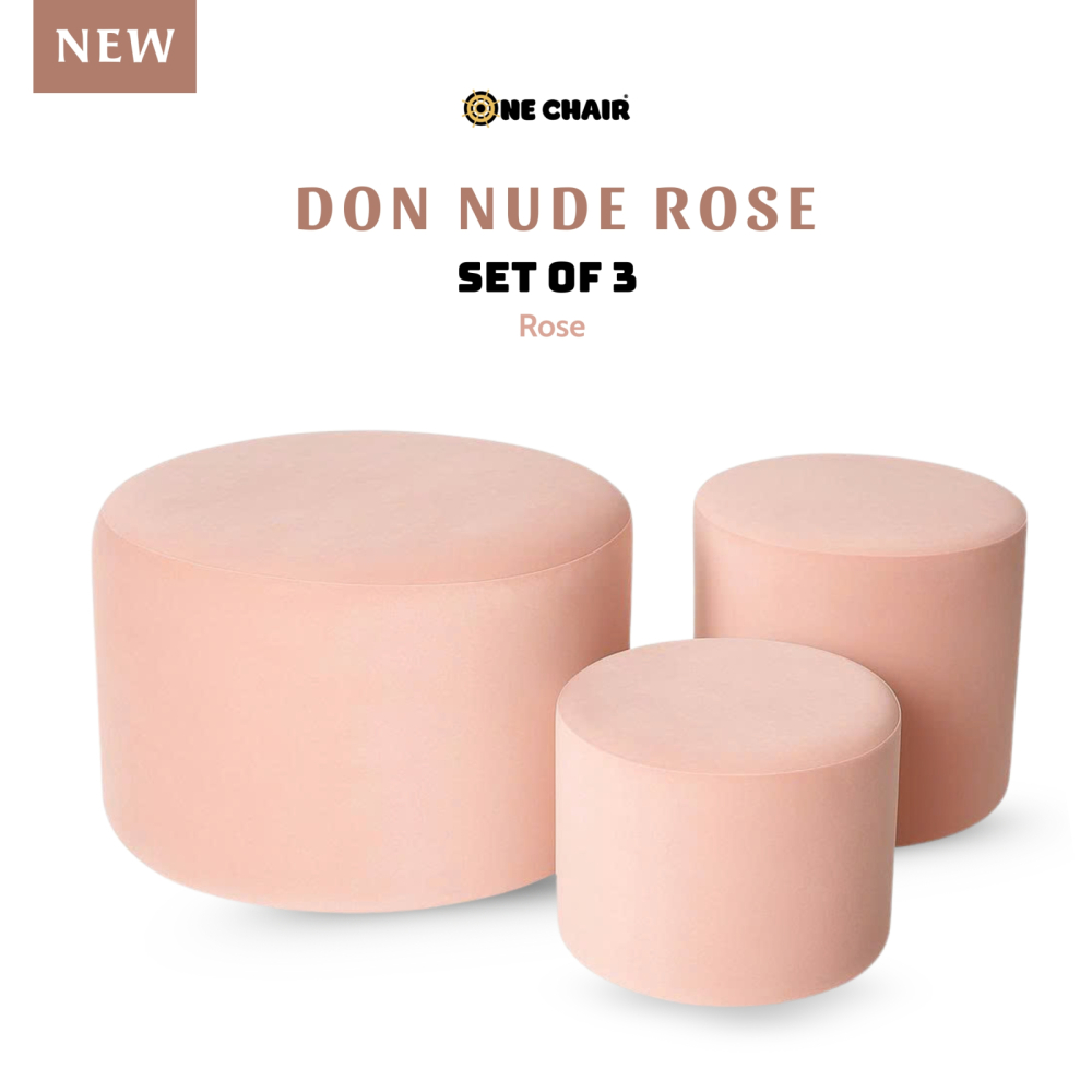 Don Bright Yellow – Bộ 3 Ghế Tròn Nhung Vàng | Ghế Sự Kiện Nổi Bật & Sáng Tạo