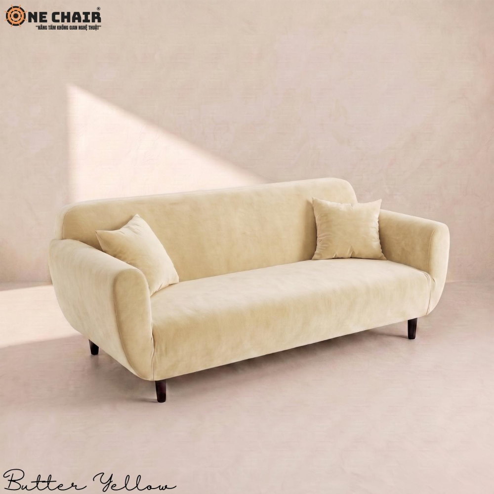Long Sofa – Butter Yellow