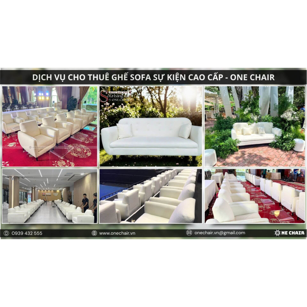 Case Study Sofa Sự Kiện Sang Trọng, Hiện Đại Cùng ONE CHAIR - Những Setup Sofa Sự Kiện Ấn Tượng 2024–2025