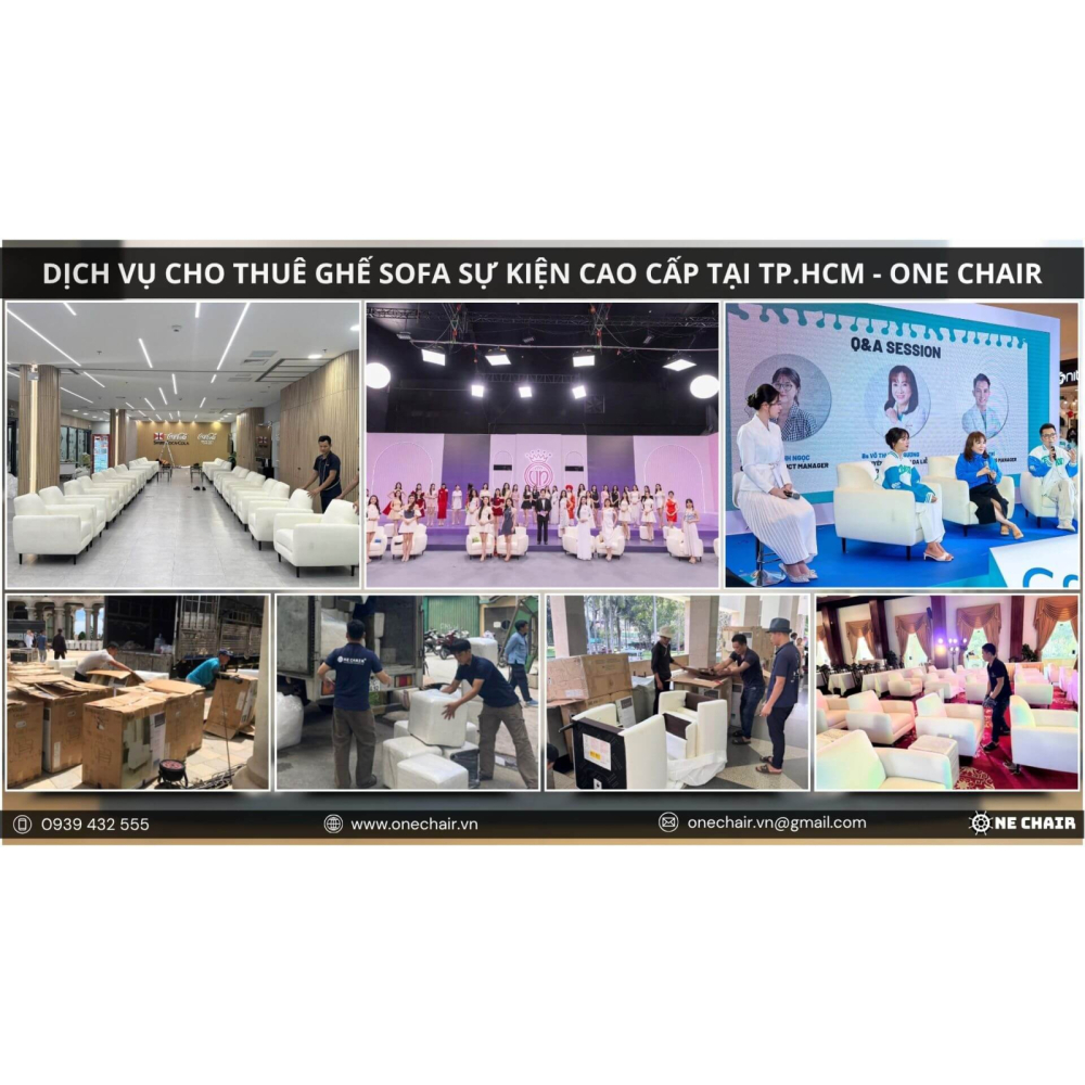 Dịch Vụ Cho Thuê Ghế Sofa Sự Kiện Hiện Đại, Sang Trọng Tại TP.HCM - ONE CHAIR 