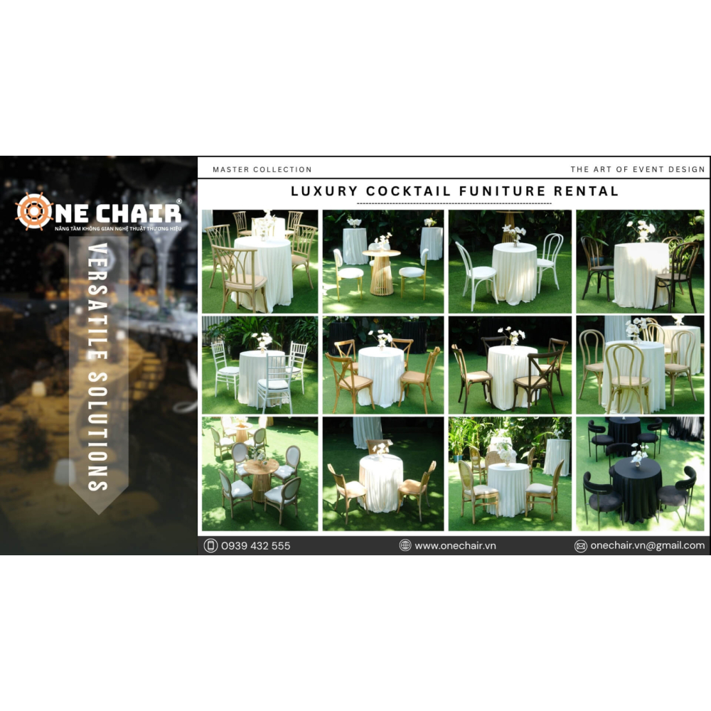  Dịch Vụ Cho Thuê Bàn Ghế Cocktail Cao Cấp Trọn Gói Tại TP.HCM | ONE CHAIR Nâng Tầm Không Gian Sự Kiện Chuyên Nghiệp