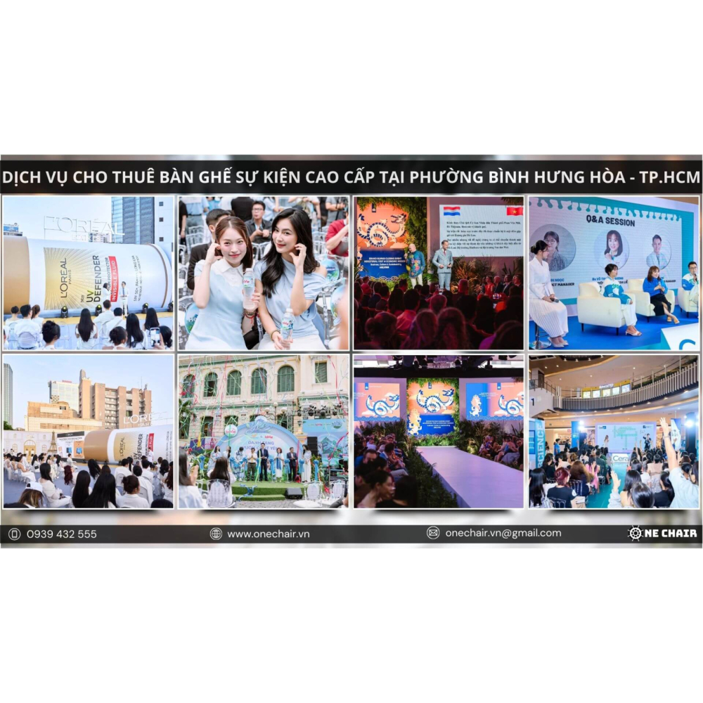 Dịch Vụ Cho Thuê Bàn Ghế Sự Kiện Cao Cấp Phường Bình Hưng Hòa, TP.HCM | One Chair Tiên Phong Dẫn Đầu Xu Hướng
