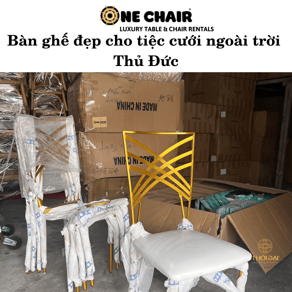 Bàn ghế đẹp cho tiệc cưới ngoài trời Thủ Đức