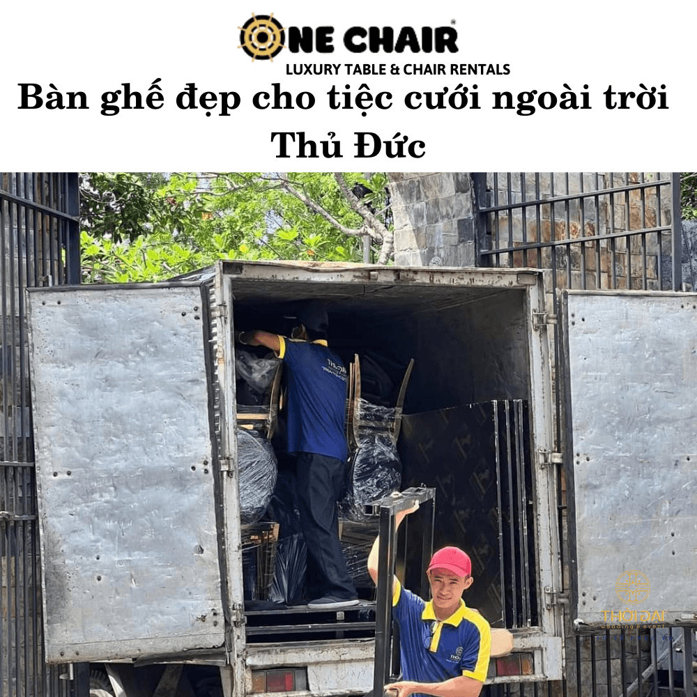 Bàn ghế đẹp cho tiệc cưới ngoài trời Thủ Đức
